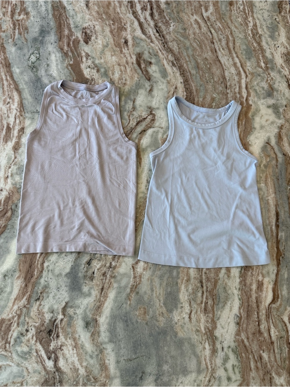 lululemon athletica swiftly Tank Tops in Light Lavender and Pale Blue size 0